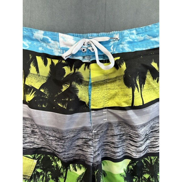 Joe Boxer Hawaiian Swim Board Shorts Trunks Y2K Mens Large Tropical Lined Summer - Picture 5 of 11